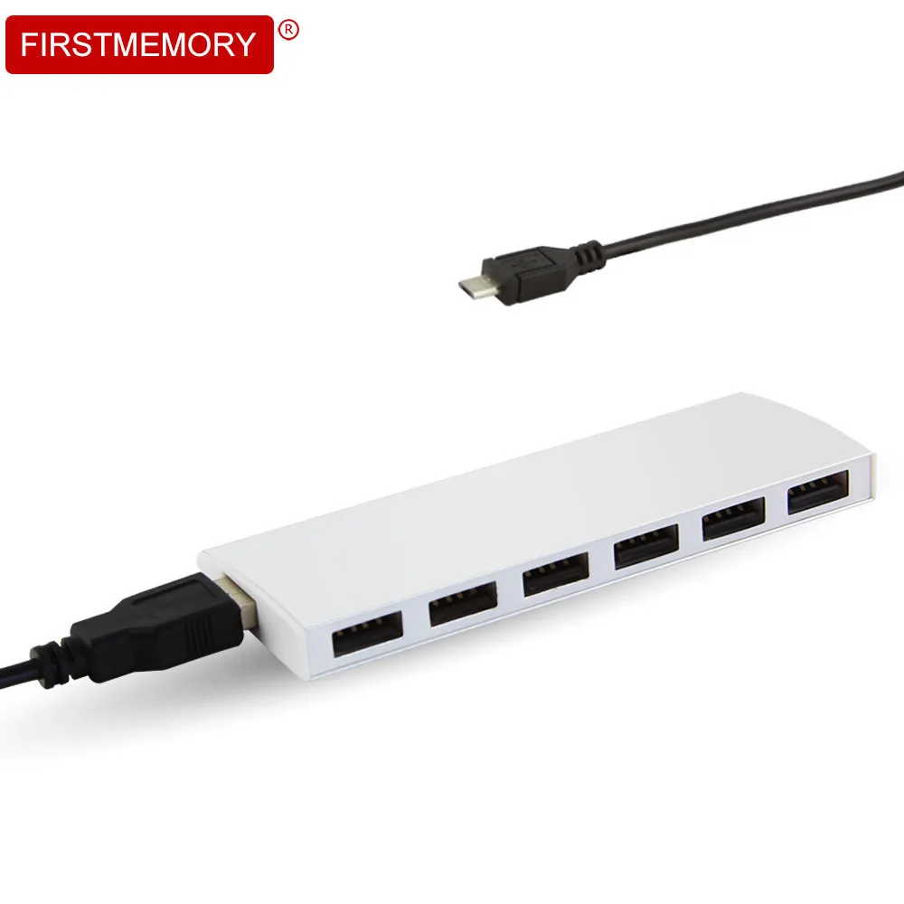 7 портов USB HUB 6 2 0 высокоскоростная передача Micro внешний концентратор адаптер