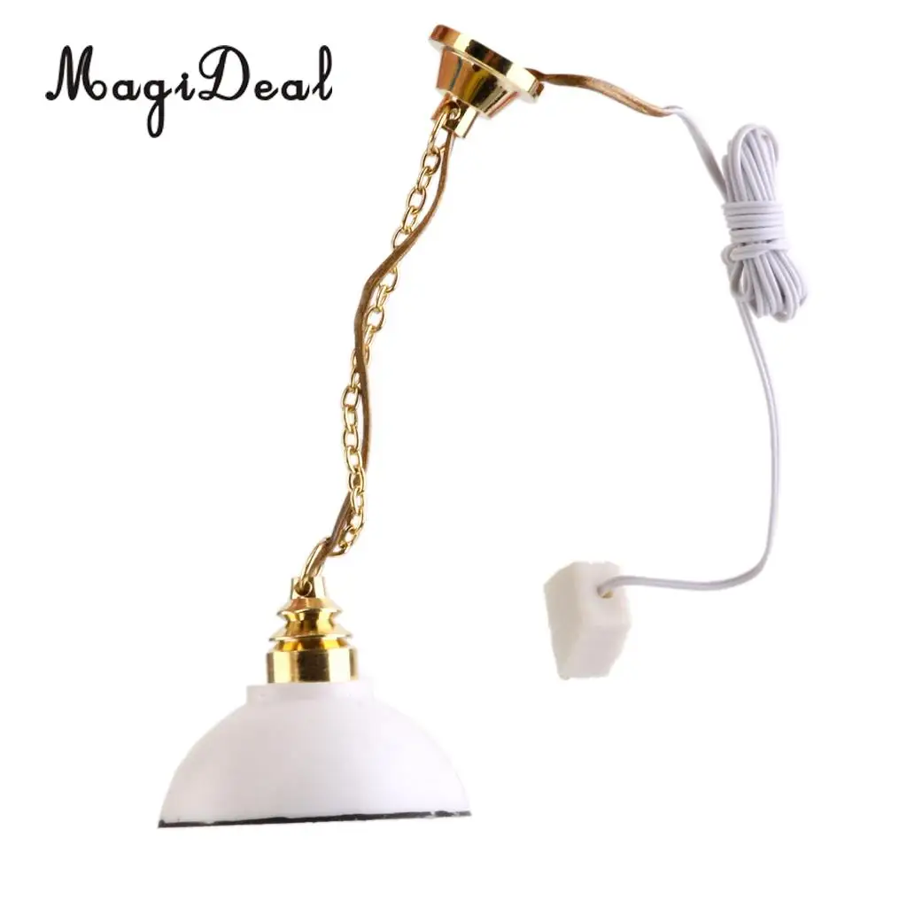 MagiDeal 1 шт. 1/12 кукольный домик миниатюрная мебель 12 В потолочный светильник для