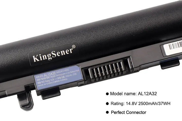 Аккумулятор для ноутбука KingSener AL12A32 Acer Aspire V5 431 431G 471 571 531 551 471G AL12A72 4ICR17/65|al12a32