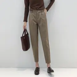 Bgteever винтажные брюки с высокой талией карандаш Горячие карманы повседневные шаровары плюс размер брюки женские 2019 #7