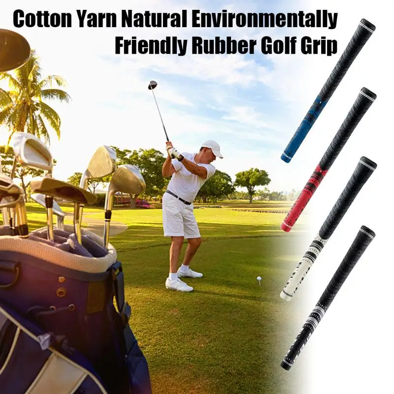 أربعة ألوان القطن الغزل الطبيعي حماية البيئة المطاط الغولف قبضة بو عدم الانزلاق مريحة الأزياء الكربون تحسين الاحتكاك