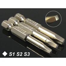 Набор из 3 шт., 50 мм, магнитные отвертки с квадратной головкой, 1/4 дюйма, с шестигранным хвостовиком, электрический шуруповерт, сверла S2, стальные механические ручные инструменты