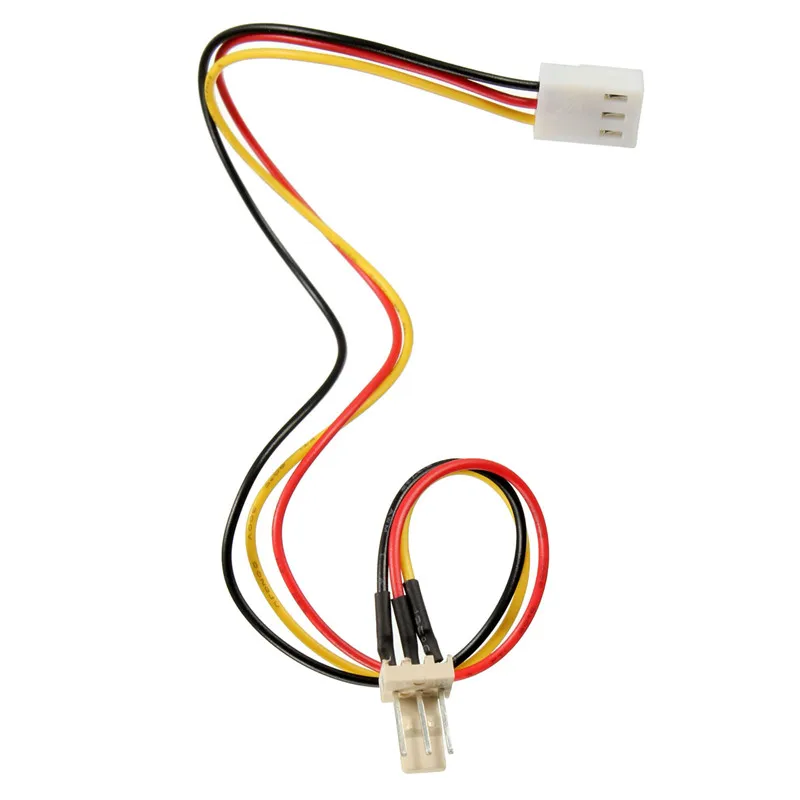 

3 Pins Built-in Fan Extension Cable Cord 3pin Plugs Socket Internal Fan Power Adapter Cable Lead Wire For PC
