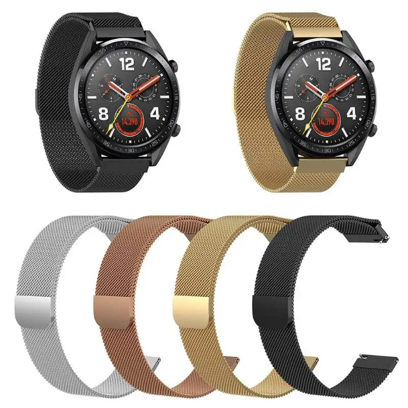 

ALLOYSEED1Pc Milanese Loop Stainless Steel Watchband for Huawei Watch GT Magnet Quick Release Band Sports Wrist Buckle Bracelet