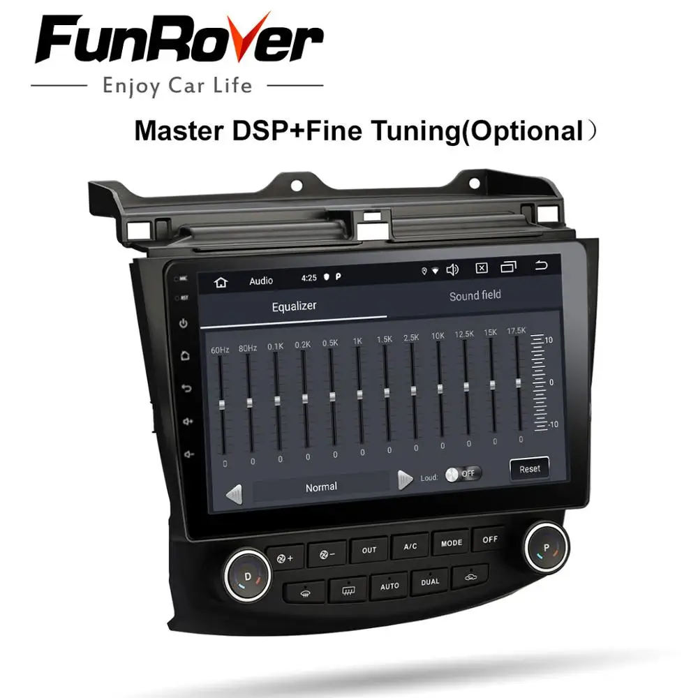  FUNROVER 2.5D+IPS android 9.0 car radio player dvd For Honda Accord 7 2003-2007 car dvd multimedia 
