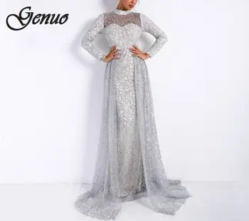 

Top Quality Turtleneck Floor-Length Dress Long Sleeve Fashion Celebrity Evening Party Elegant Women Sexy Dresses