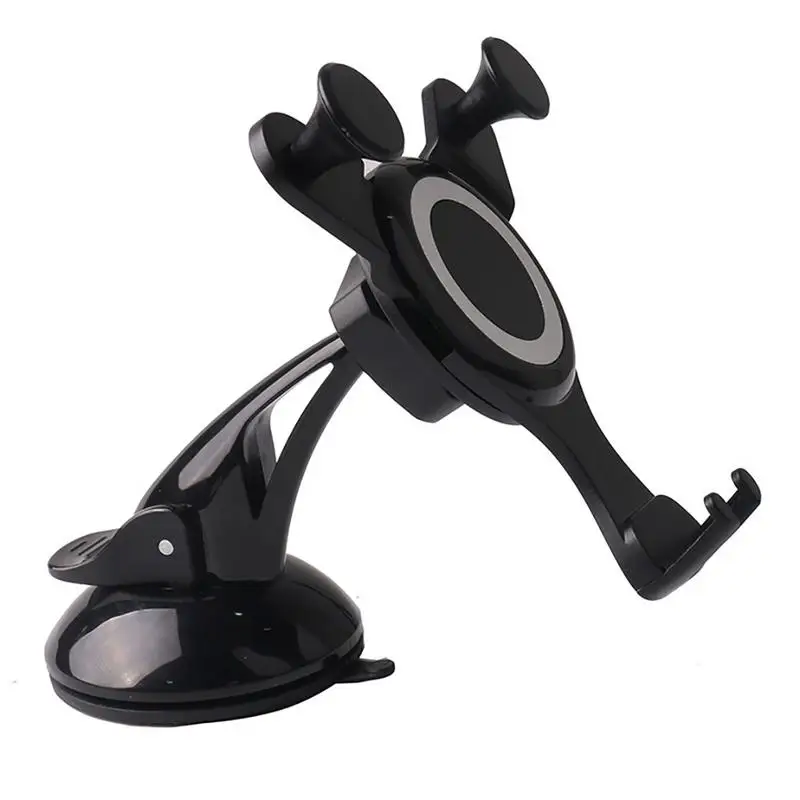 

Black Car Phone Holder Plastic Metal Gravity Non-slip Air Outlet Clip Fixed Phone Reaction Flexible Induction Stand For Xiaomi