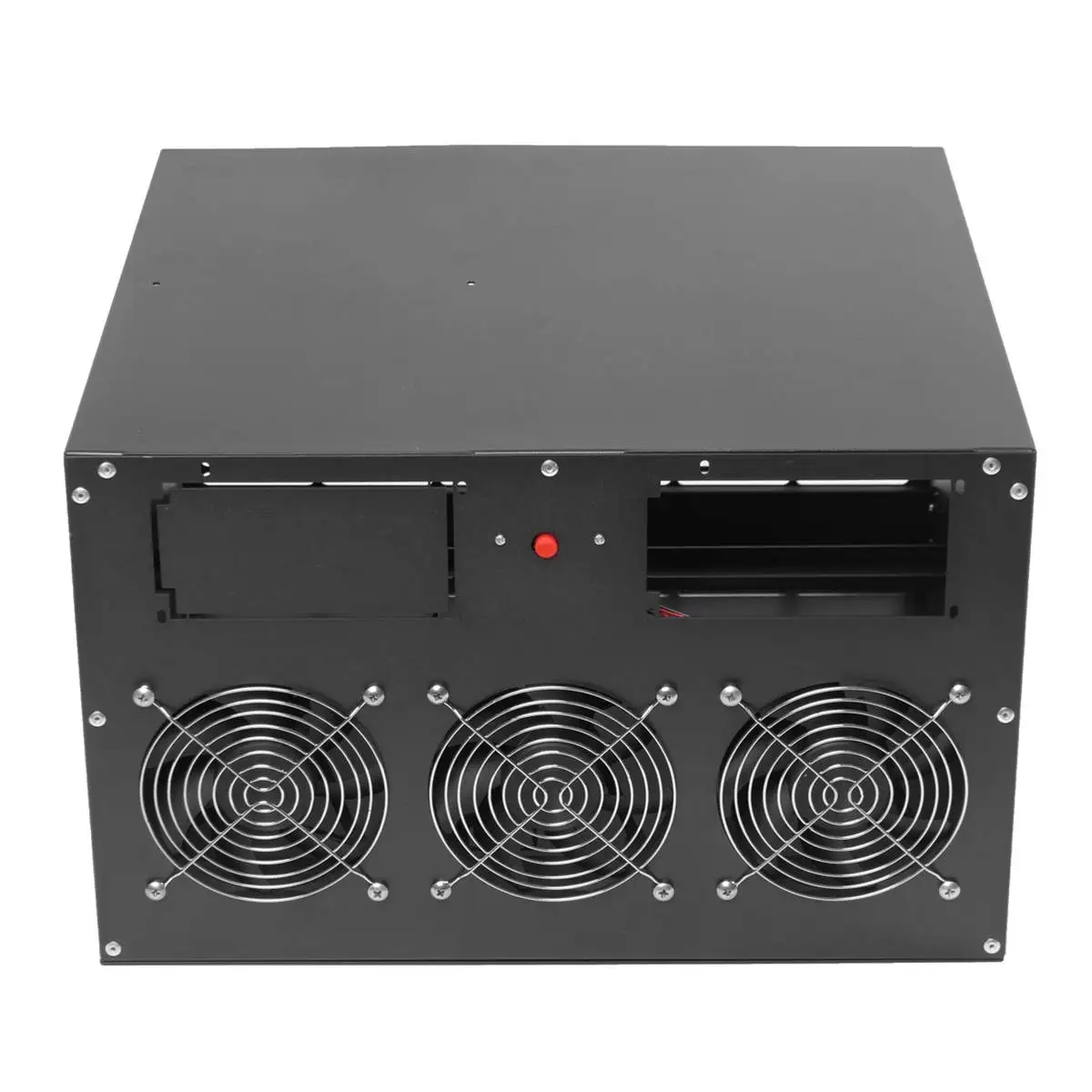 6 GPU 3 Fans Open Air BTC Coin Miner Minning Case Miner Mining Frame Case Mining Rig Case with 3 Fans New Arrival 2019