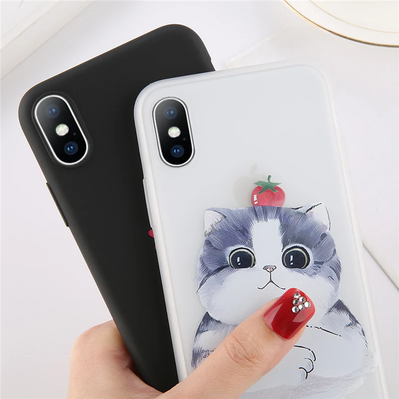 Lovebay чехол для телефона для iPhone 11, 6, 6 s, 7, 8 Plus, X, XR, XS Max, 5 5S, мягкий ТПУ чехол с милым котом, динозавром для iPhone 11Pro Max, чехол s