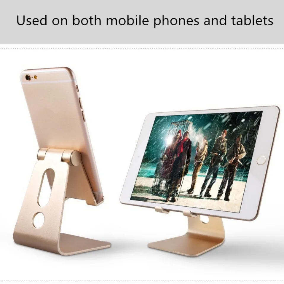 

Aluminium Alloy Desktop Mobile Phone Holder Hand Free Desk Stand Cell Phone Mount For iPhone 6 7plus iPad For Samsung Note8