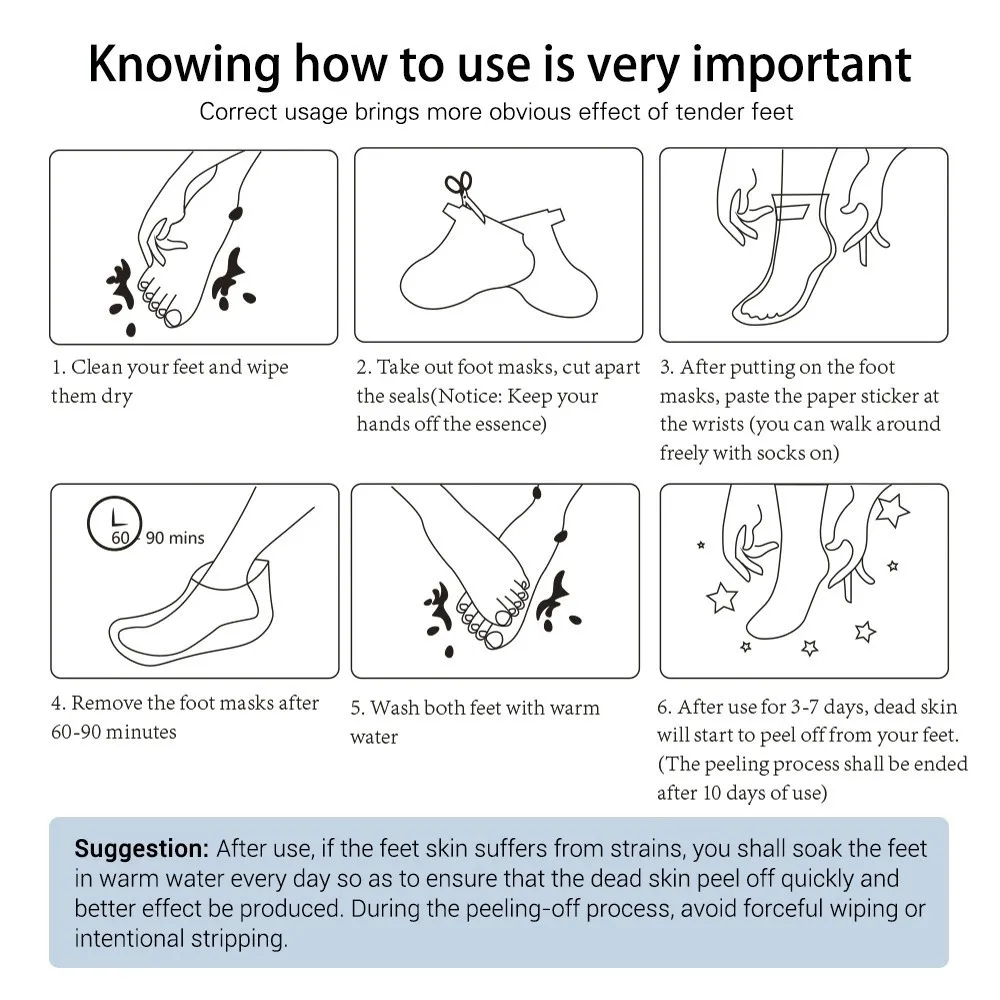 LANBENA отшелушивающая маска для ног нужна только одна пара тщательно удаляет омертвевшую кожу в течение 2-7 дней маска для ног пилинг кутикул пятки