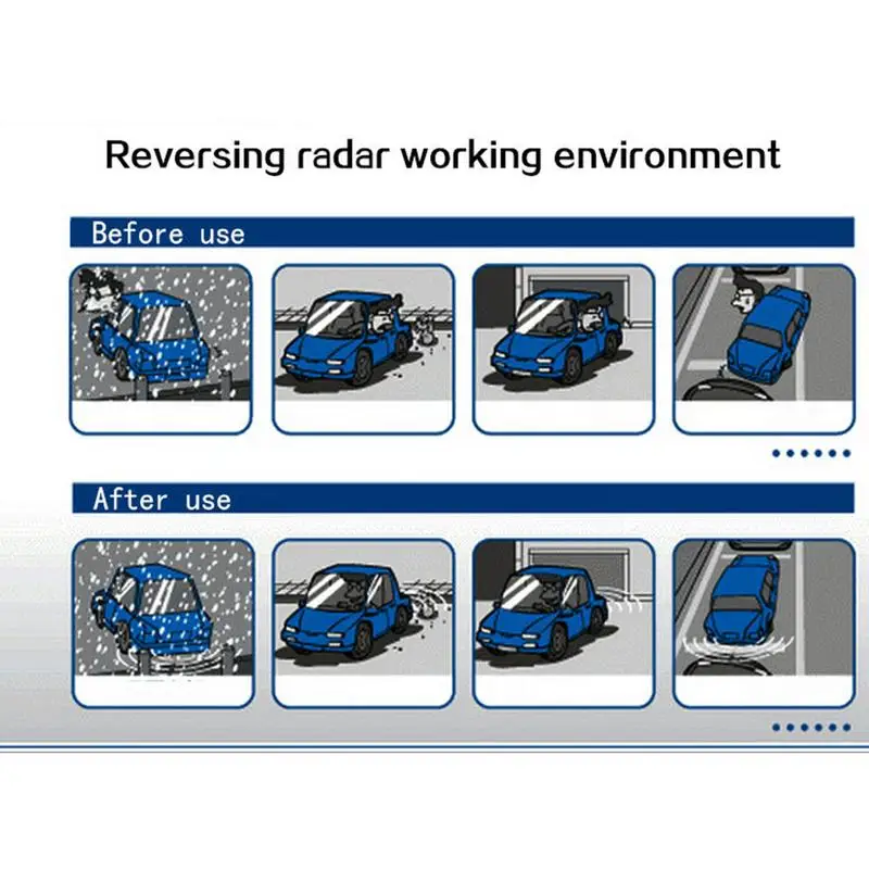 Sensor de aparcamiento 8 sensores coche de marcha atrás Radar aparcamiento coche Detector asistencia aparcamiento Radar reverso