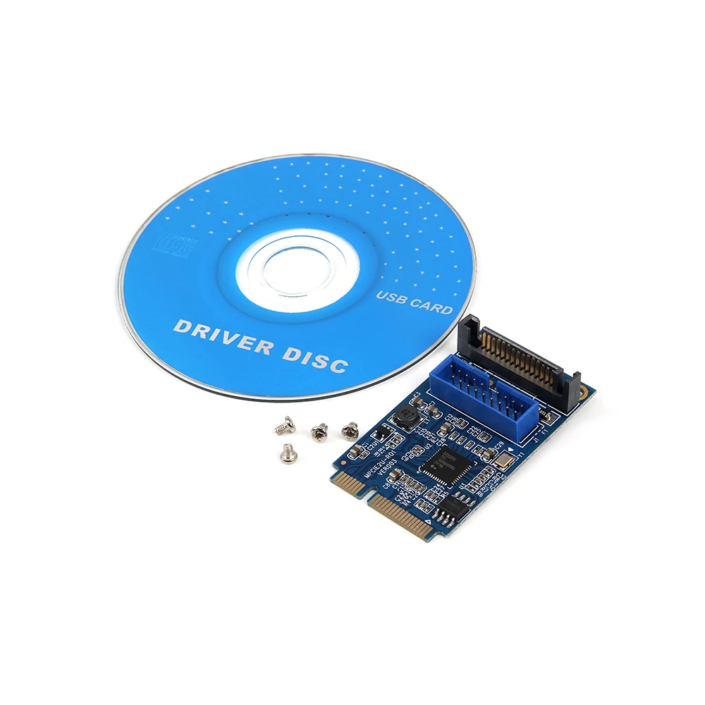 Mini PCI E к 19 контактный USB 3 0 5 Гбит/с двойной SATA USB3.0 мини адаптер расширения