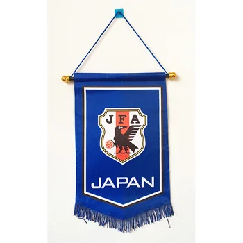 

2018 Football World Cup Japan National Football 36cm*23cm Size Double Sides Christmas decorations Hanging Flag Banner Gifts