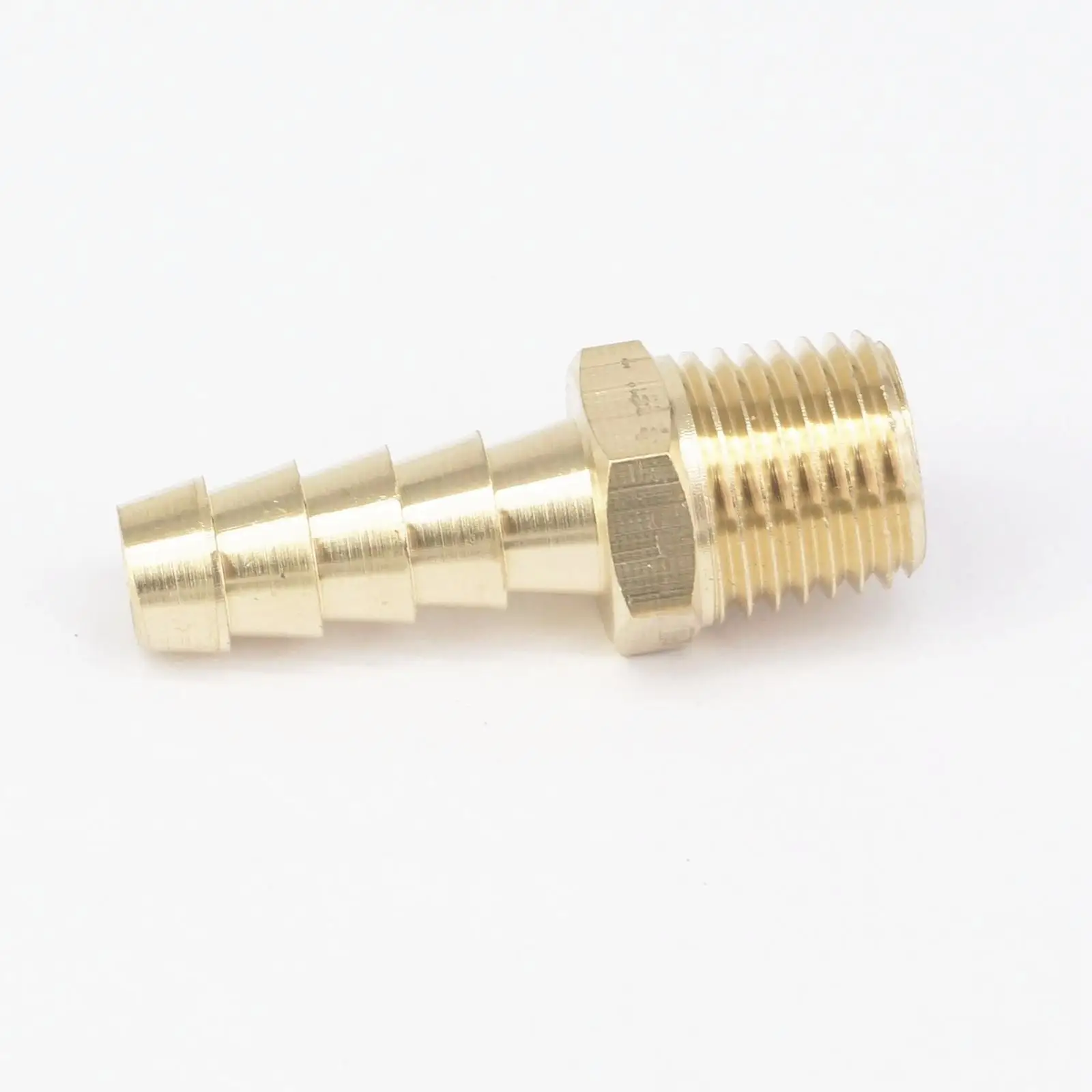 1/4" NPT Male x 5/16" Hose Barbed Tail Brass Fuel Fittings Connectors