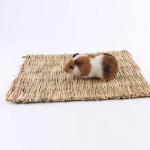 Соломенный коврик для домашних животных хомяк кролик жевательная игрушка трава подготовки коврик для мелких животных крыса морская свинья веселый, для животных игрушки