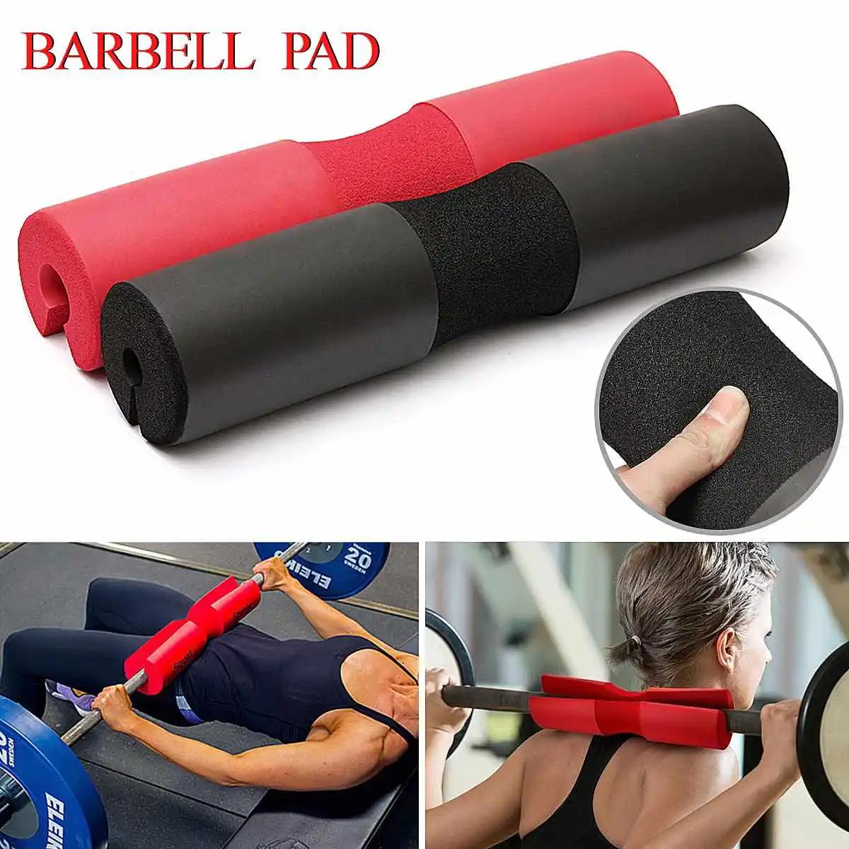 

2019 New Squat Sponge Barbell Neck Shoulder Back Protect Pad GYM Weightlifting Crossfit Pull Up Grip Support Weight Lifting