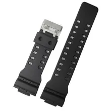 Black Watch Band Strap Replacement for Casio G-shock Accerrories Watchbands for Model GD120GA-100GA-110GA 16mm