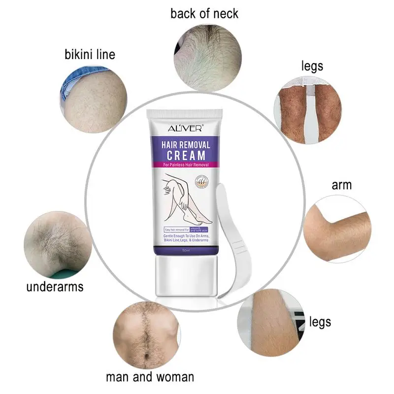 Hair Removal Cream Painless Hair Removal Cream Mild Removal Mane Leg Hair Nourish Moisturizing Inhibits Growth Natural
