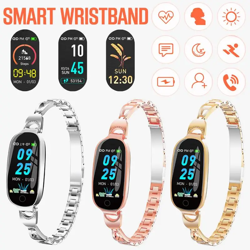 

Smart Bracelet Color Screen Blood Pressure Fitness Tracker Heart Rate Monitor Smart Band Sport for Android IOS
