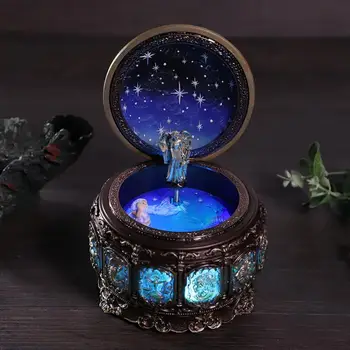 

Music Boxes Vintage Music Box with 12 Constellations Rotating Goddess Twinkling LED Light Gift Birthday Gift Hot