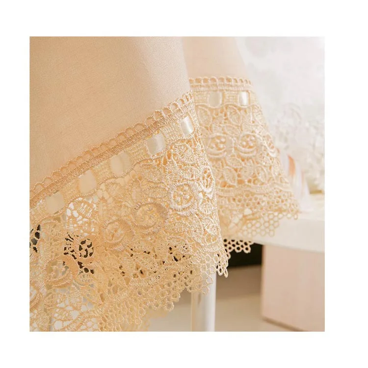 lace ribbon tablecloth Household pastoral tablecloth tea table cloth tray mat heat insulation mat low-cost wholesale