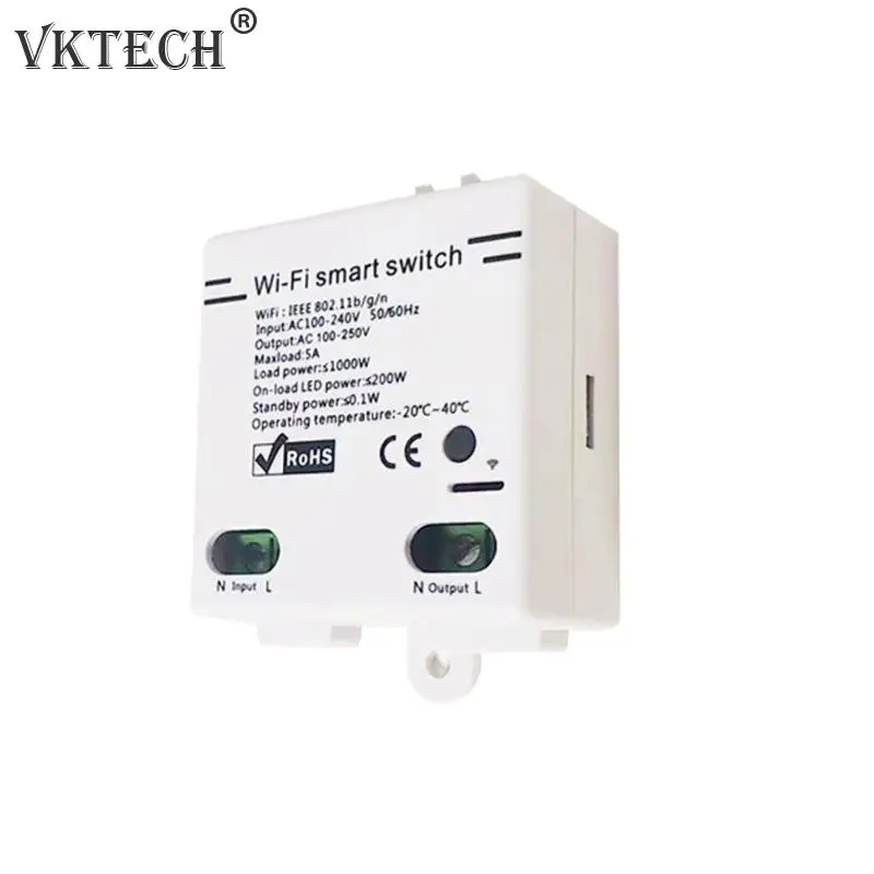 

Wireless WiFi Smart Wall Switch Module Work for Alexa Google Home Timer Remote Voice Control for Android IOS