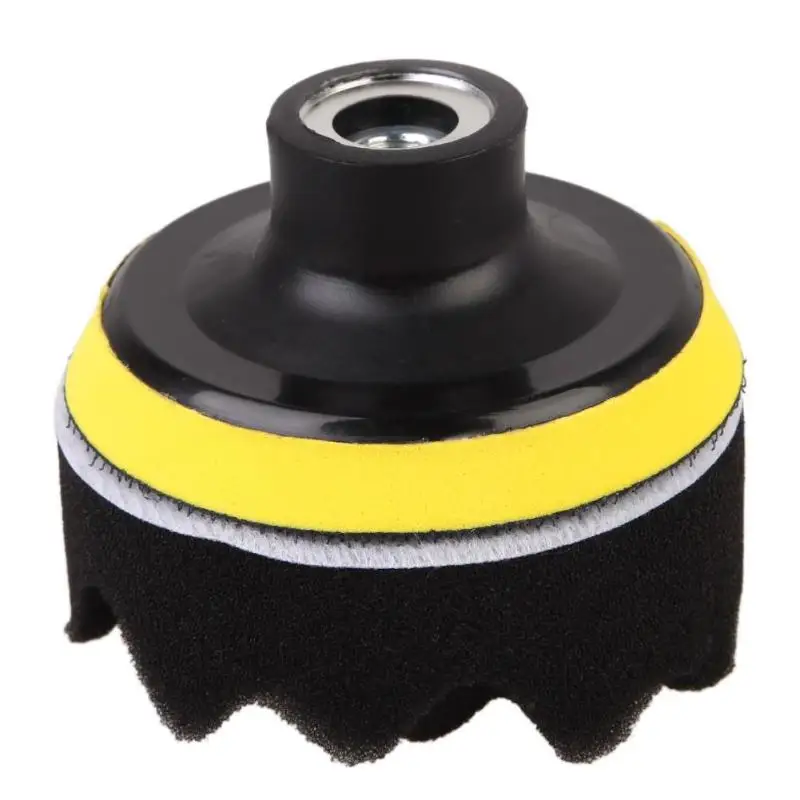 

7 Pcs 3 inch Buffing Pad Auto Car Polishing Wheel Kit Buffer + M14 Drill Adapter M12 dropship For car polishing and buffing 2019
