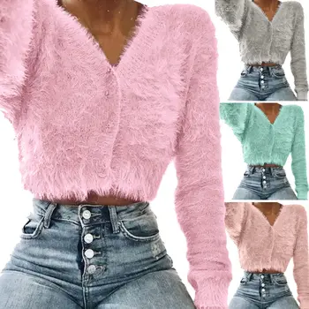 

Hirigin Harajuku Tops 2018 Newest Women's Winter Long Sleeve Sweater Autumn Jumper Pullover Tops Blouse Women Clothes