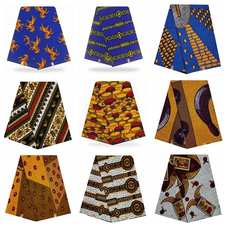 

100% Cotton Veritable 2019 New Hollandais 6yard/lot Ankara African Wax Print Fabric Hot Hojilou African ankara Fabric 6Yard