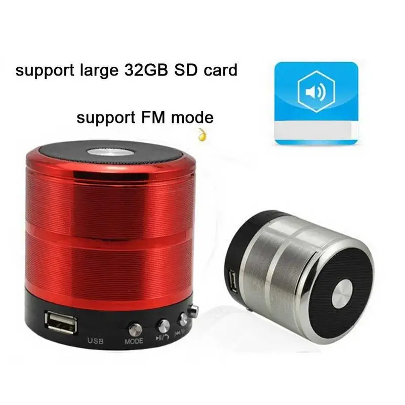 Wireless Bluetooth Speaker Portable Stereo Sound Surround MP3 Player Phone Radio Hands-free Call Plug-in Card Type Music | Электроника