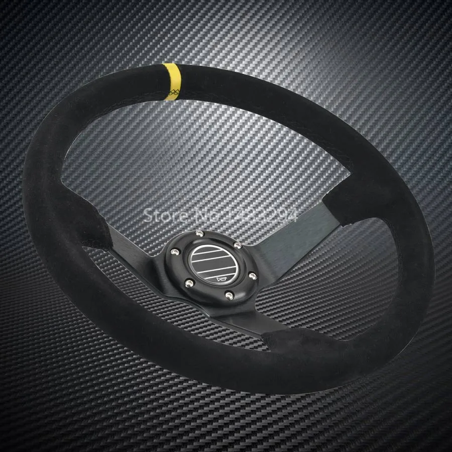347 мм Диаметр замша кожа дрейфующий Racer руль для V W Au di BMW Универсальный|Рулевые