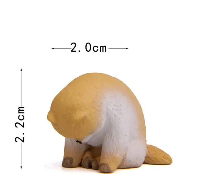 1 Pc Cute Sleeping Zoo Animal Action Figures Cartoon Cat Dog Panda Monkey Koala Otter Model Figure Toys Doll-3