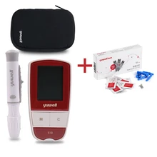 Английский Инструкция глюкозы в крови диагностический метр с тест-полоской/Pin медицинский глюкометр диабет монитор Glucometro W2011SPD
