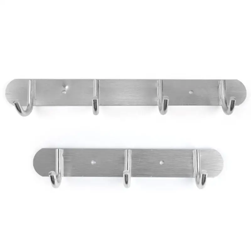 Best Wall Hanger Hooks 3 4 Holes Bathroom Hooks Coat Hat Clothes Robe Holder Home Storage Hooks Kitchen Organizer