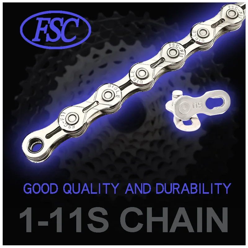 Perfect FSC High Quality Bike Chain 1,6,7,8,9,10,11 Speed for MTB/Road Bike 100L/114L/116L /Full hollow half hollow Cheap bicycle chains 4