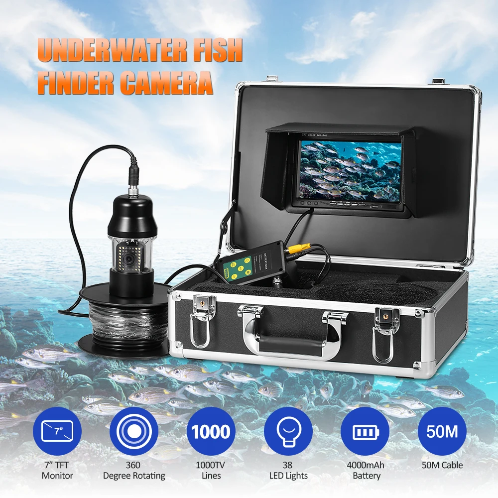 

Underwater Fishing Finder Camera 7"TFT Screen 30M Cable Video Recording DVR Underwater/Water well monitoring Fish Finder