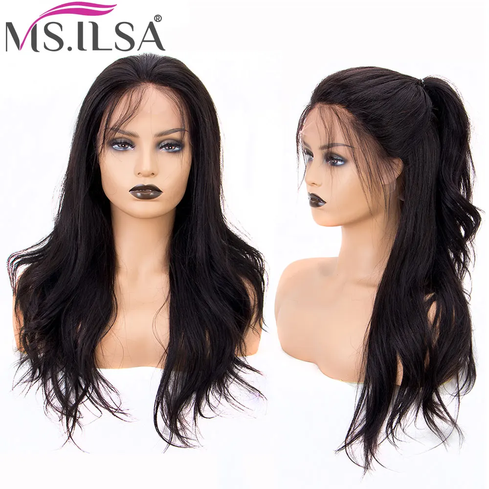 13х6 парики из натуральных волос на кружеве с детскими волосами глубокая часть натуральные волнистые бразильские волосы remy кружевные передние парики MS. ILSA