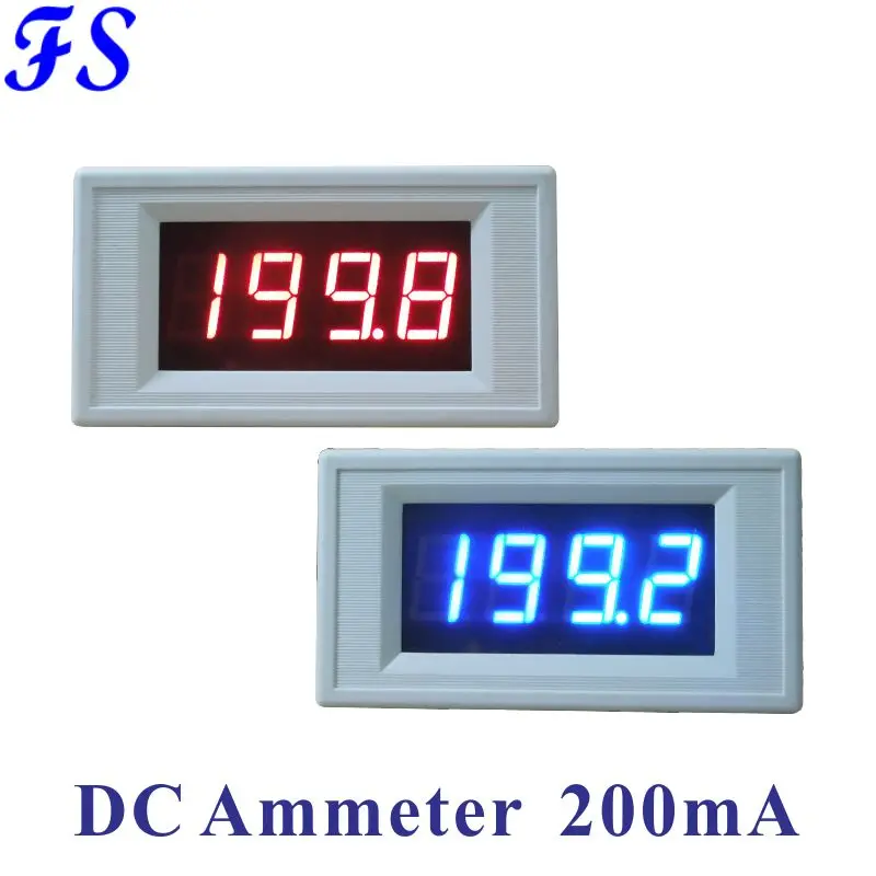 DC 200mA светодиодный дисплей 3 1/2 Цифровой амперметр измеритель тока источник