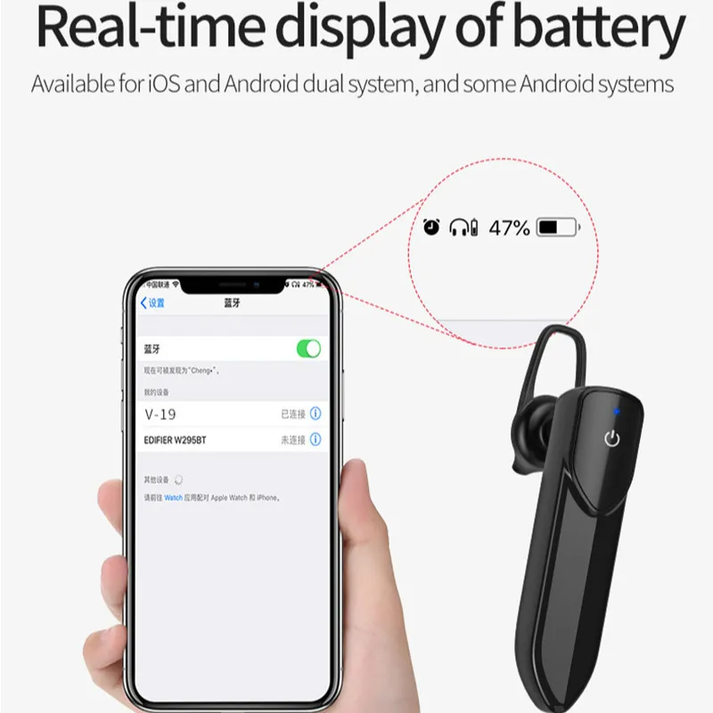 Bluetooth гарнитура Kebidu беспроводные мини наушники громкой связи с микрофоном для