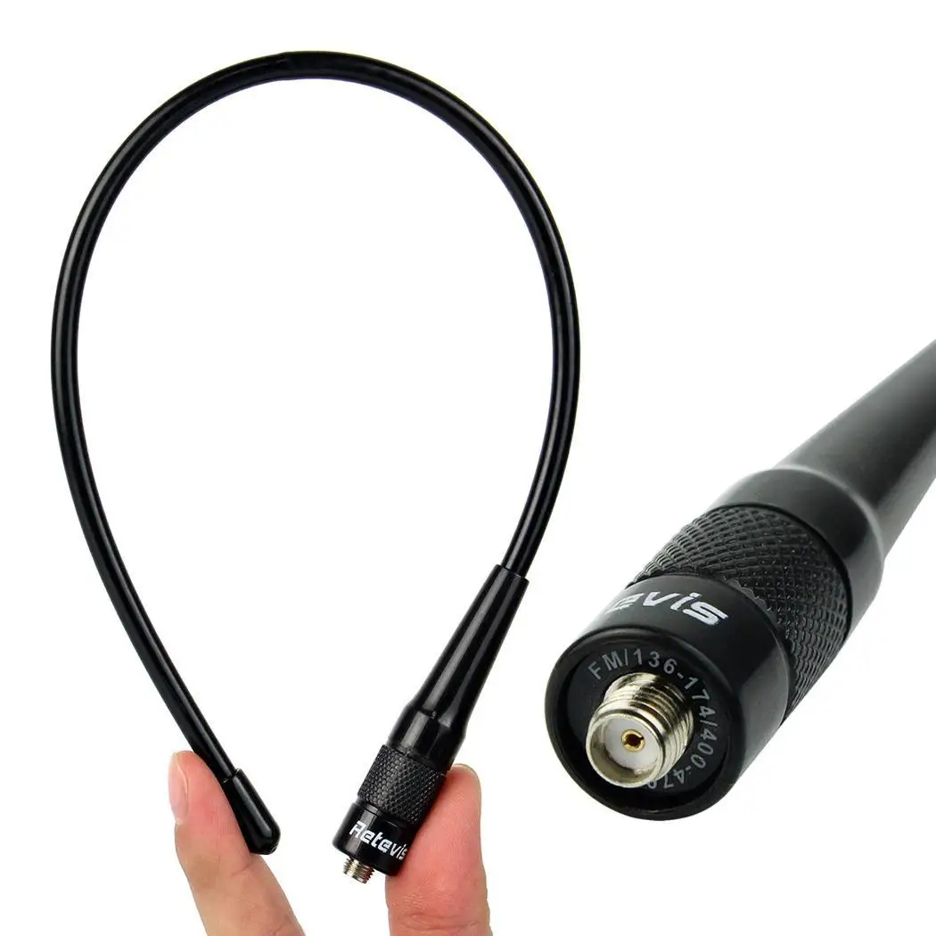 

RHD-771 VHF UHF Antenna SMA-F Antenna Walkie Talkie Vertical <1.5 Omni SMA-F(Female) Walkie Talkie 50 ohm 20W