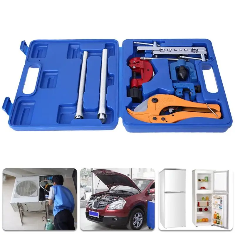 

3pcs 9pcs Copper Tube Expander Reamer Ditator Refrigerator Air Conditioning Repair Tools Flaring Kit Set Expander Tool