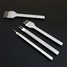 Кожа ремесло инструмент кожа удар вытащить шпильку 4 шт./компл. дыроколы шить детей 1 года, 2, 4, 6, зубец 4 мм кожи отверстие инструмент