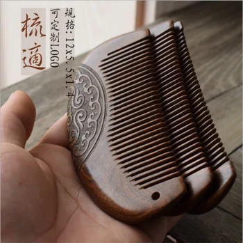 

Pocket Wooden Comb Natural Green Sandalwood Super Narrow Tooth Wood Combs No Static Lice Beard Comb Hair Styling / by dhl 50pcs