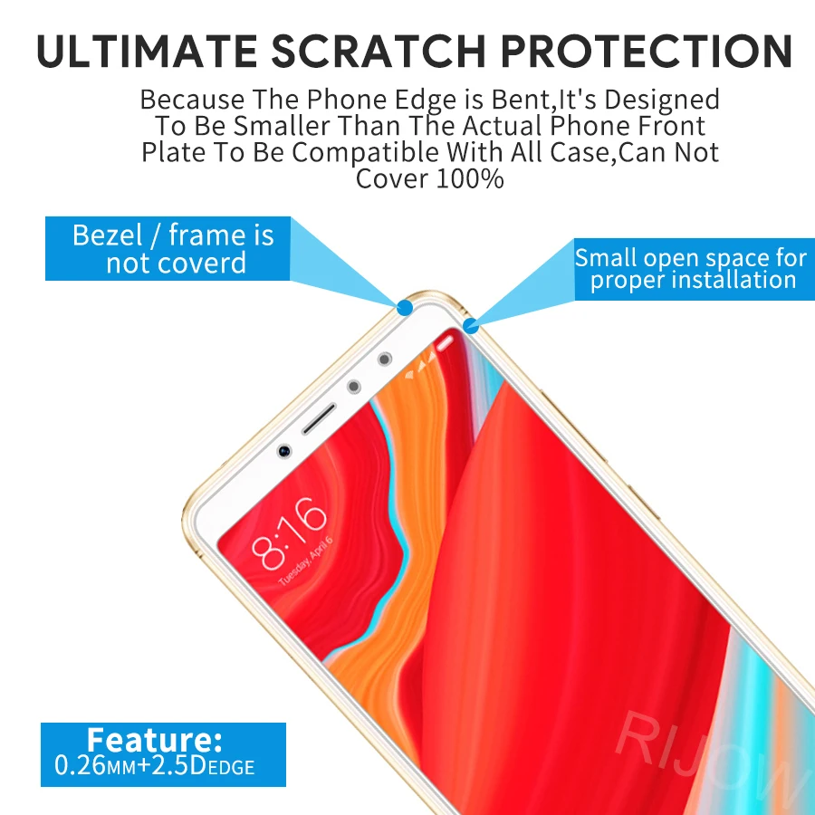 Стекло для Redmi 7 6 закаленное стекло Xiaomi S2 6a Pro защита экрана Edge Xiomi Y2 защитная