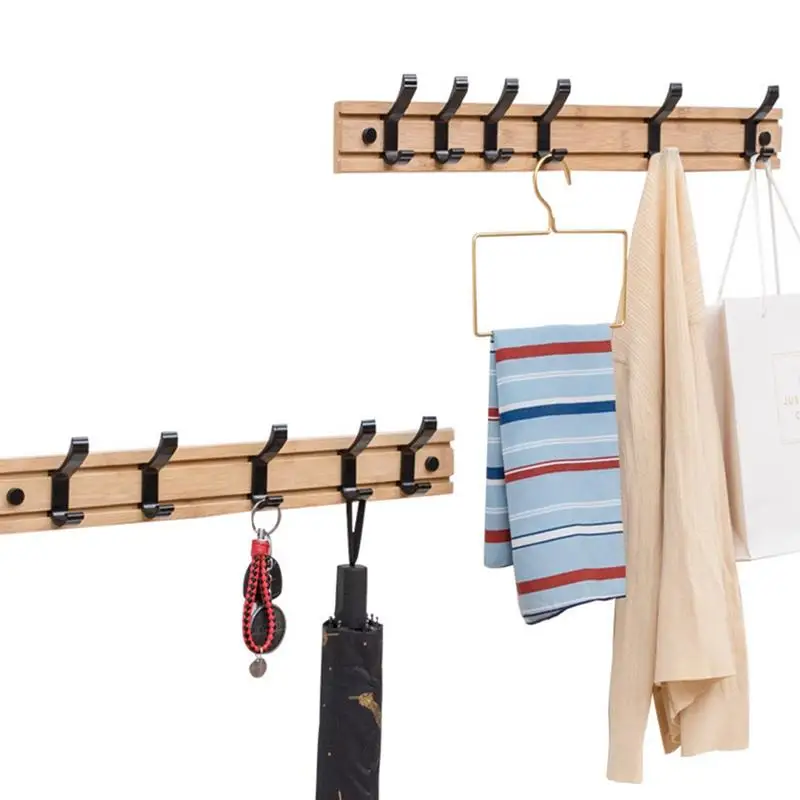 

Wall-Mounted Coat Rack Hooks Phyllostachys Pubescens Rack Hook Simple Rack Hanger Hook for Bag Clothes