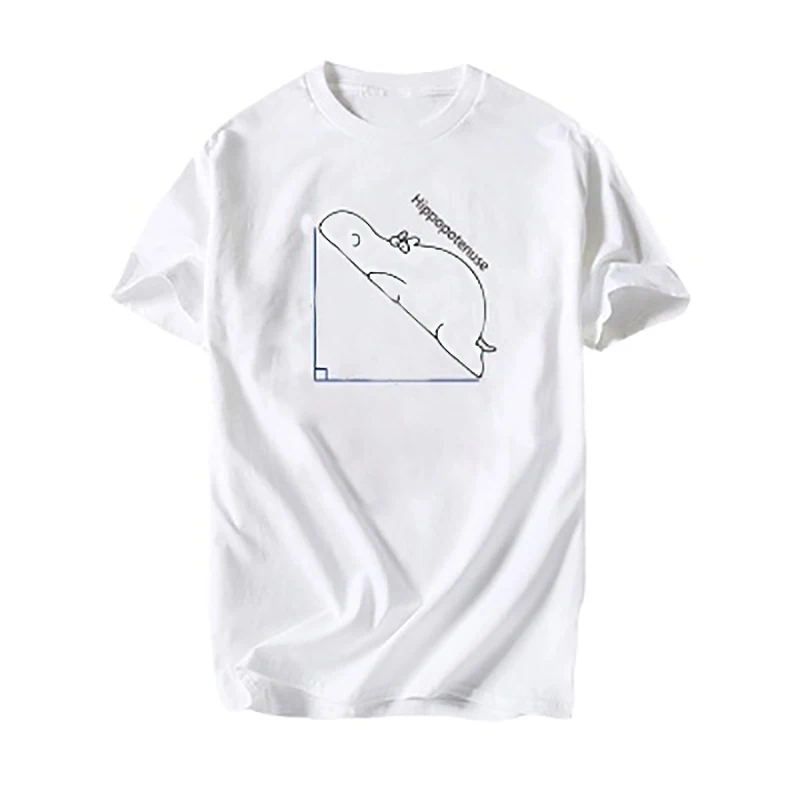 

Mens T Shirts Fashion 2018 T Shirt Tops Tshirt HIPPOPOTENUSE T-shirt Men Casual Basic Cotton T-shirt Plus Size Boys Gift XS-3XL