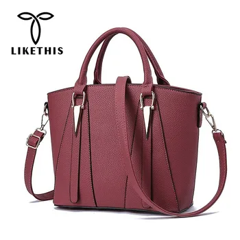 

LIKETHIS Casual Tote Women Handbag PU Leather 2019 New Crossbody Bags Sling Bags For Women For Girls Shoulder Bags Handtas Malas