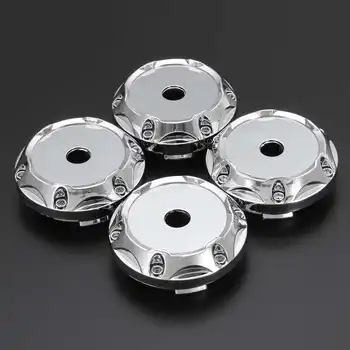 

4Pcs a set 64mm Universal ABS Silver Car Wheel Center Hub Caps Covers Set No Logo TW
