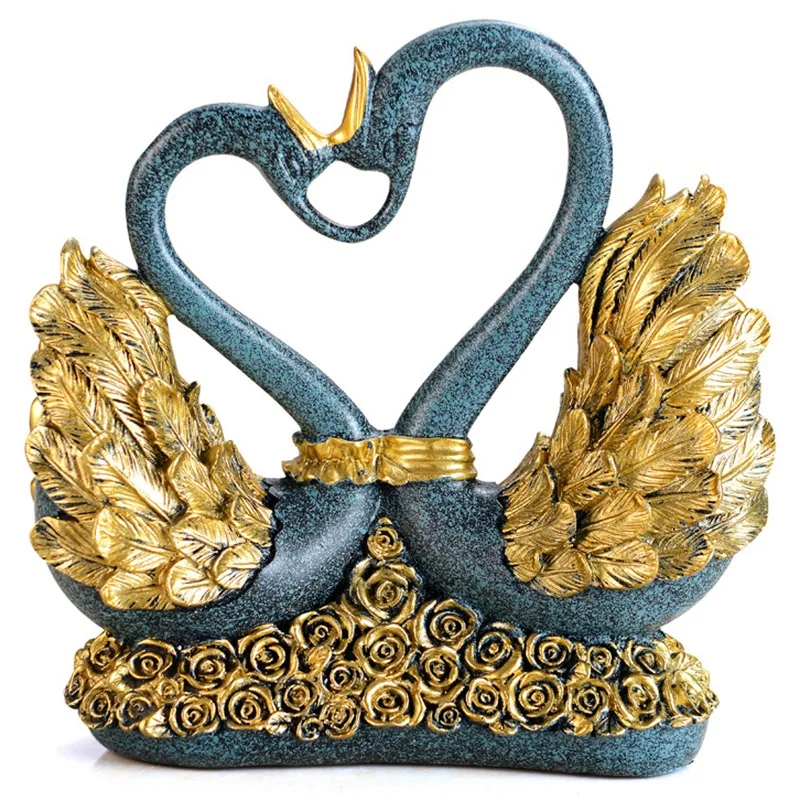 

Swan Lovers European Style Living Room Decoration Home Furnishing Swan Jewelry Wedding Gifts Room Decor Modern Crafts Gifts